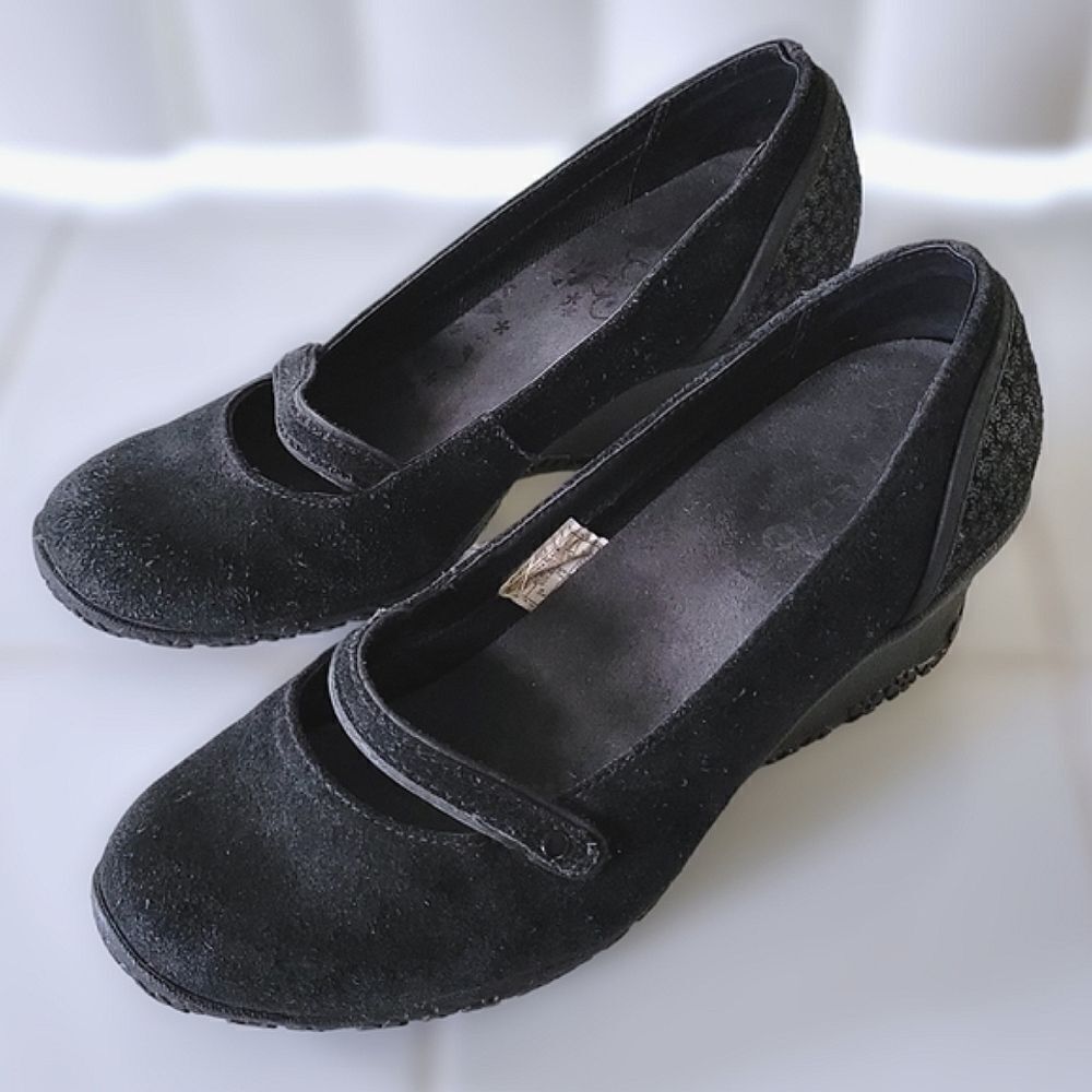 Merrell Black Petunia Mary Jane Wedges